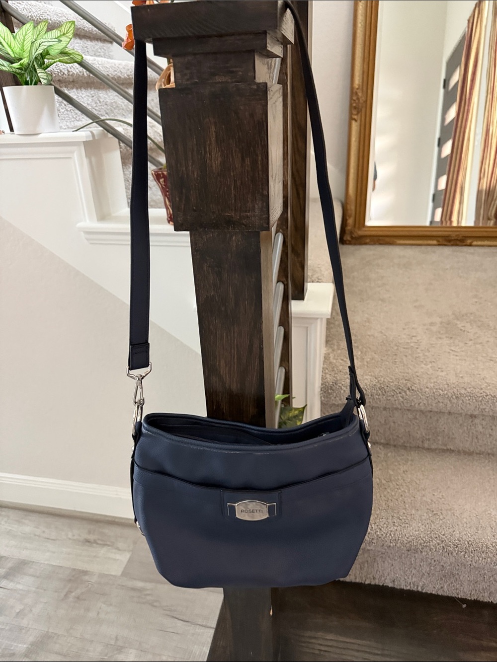 Navy Crossbody Shoulder Bag - Classic Everyday Style